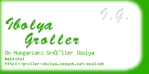 ibolya groller business card